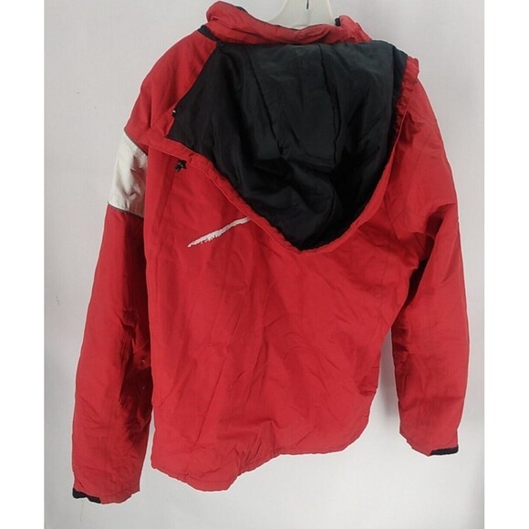 HUSQVARNA Men's Motorcycle Racing Team Jacket 2X Large Red White  Hooded Lined - Picture 6 of 10